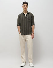 U.S.Polo Mens Casual Shirt F/S Udsht1989 Olive