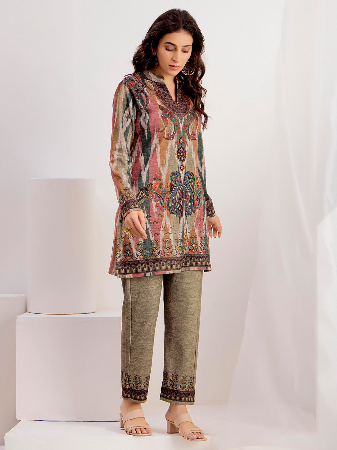 Jaipur Kurti Ladies Western W Kurti 2Pcs Set 2477 Green