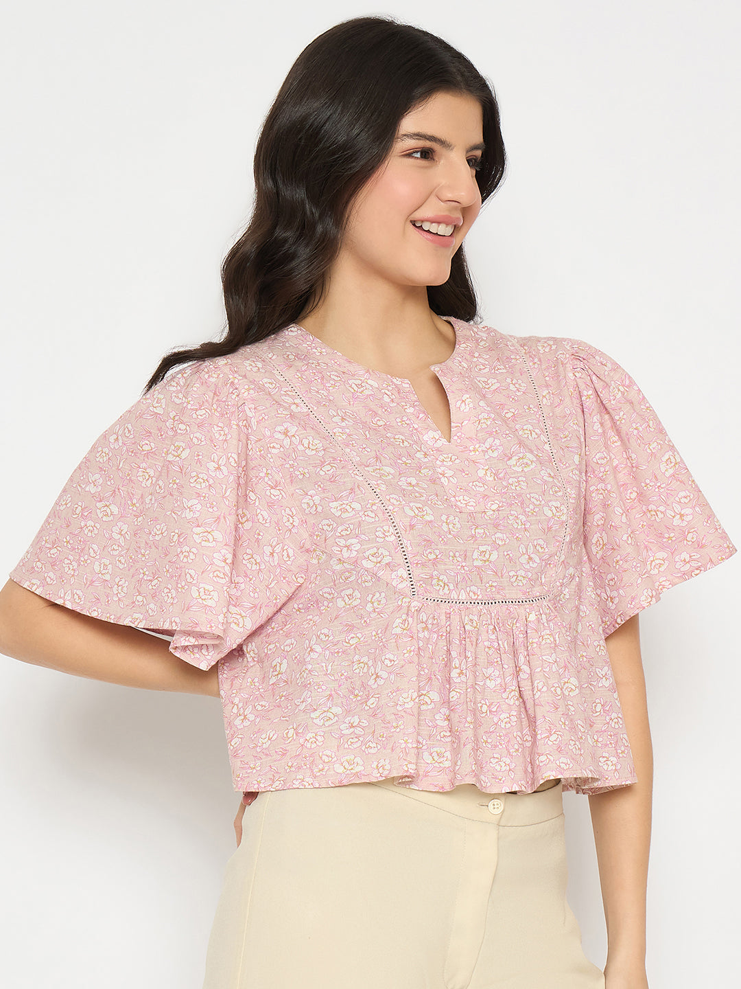 Madame Ladies Western Top H/S M4S18660 031 Pink