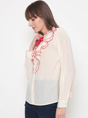 Madame Ladies Western Top H/S M5S18737 033 Red