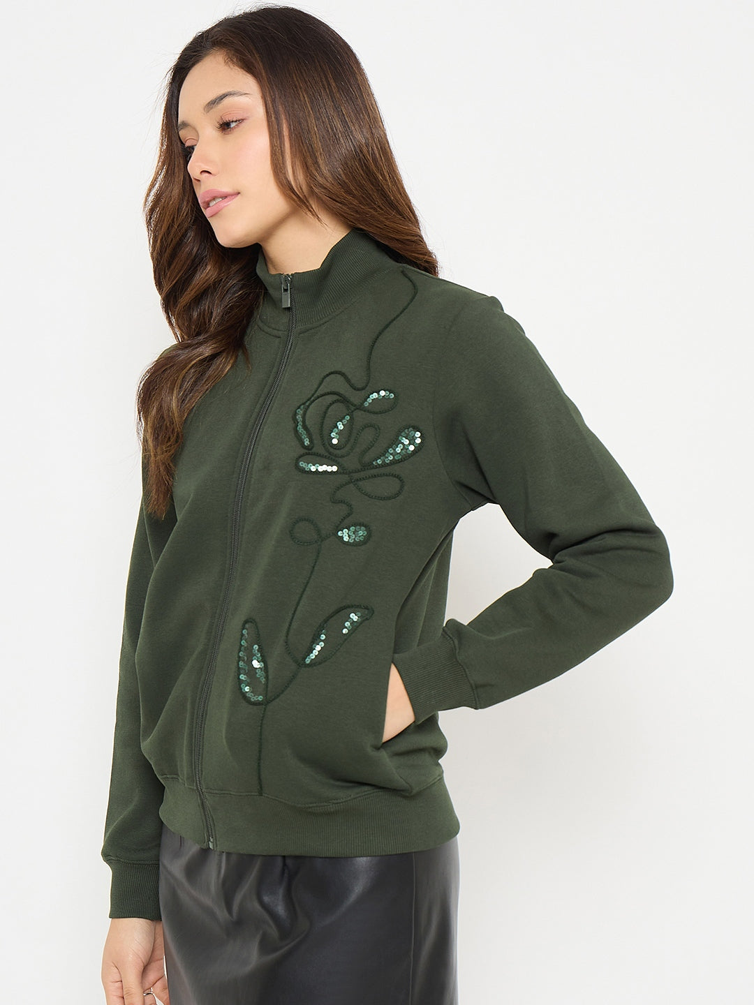 Madame Ladies Western Sweat Shirt M5W22148 29 Olive