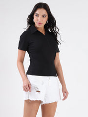 Madame Ladies Western Top H/S M5S11005 002 Black