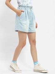 Madame Ladies Western Shorts Denim M4S25611 099 Light Blue