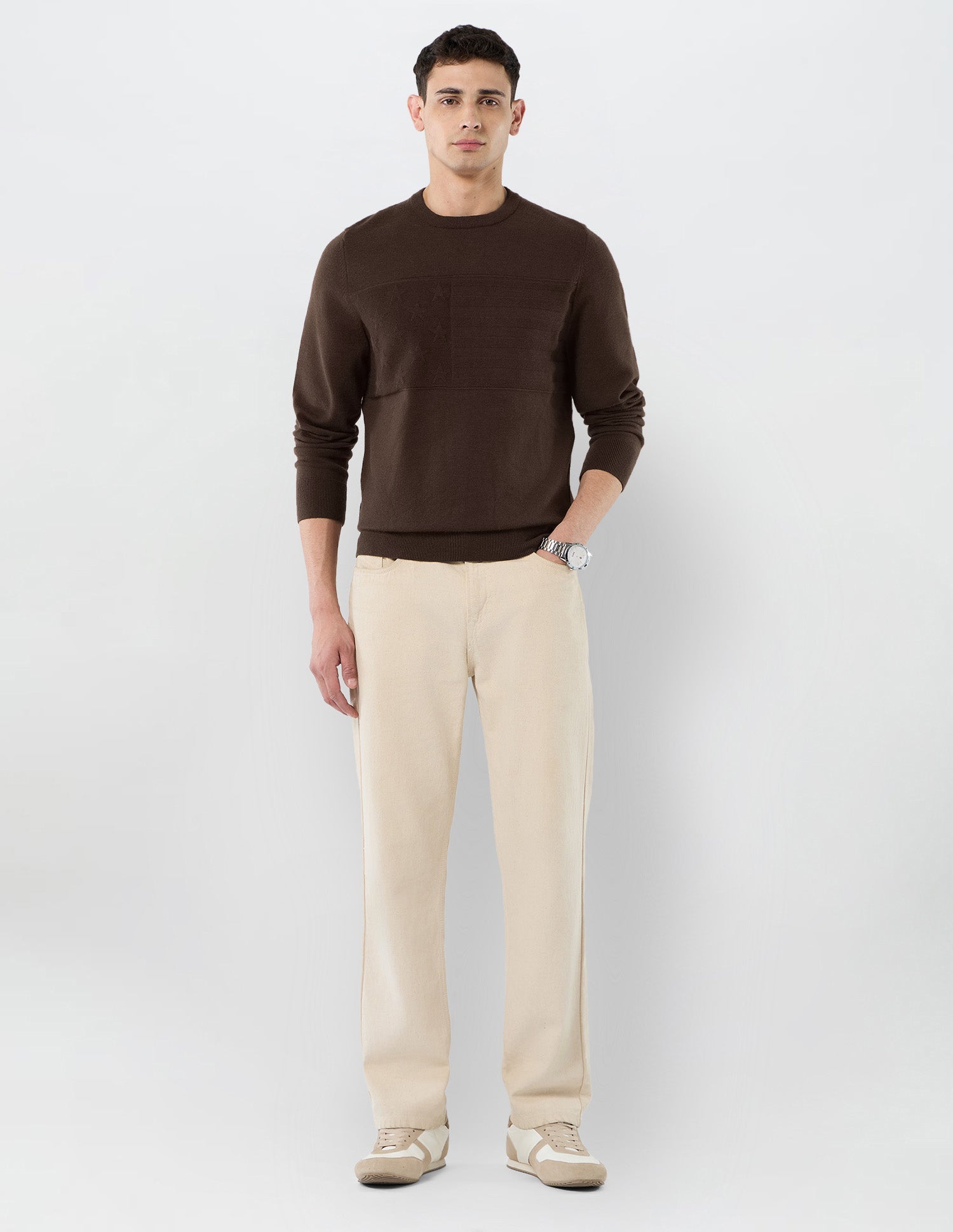 U.S.Polo Mens Pullover Usswe2438 Brown