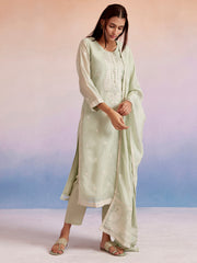 Jaipur Kurti Ladies Western Kurti 3Pcs Set 1C24Kptdr009 Lightgreen