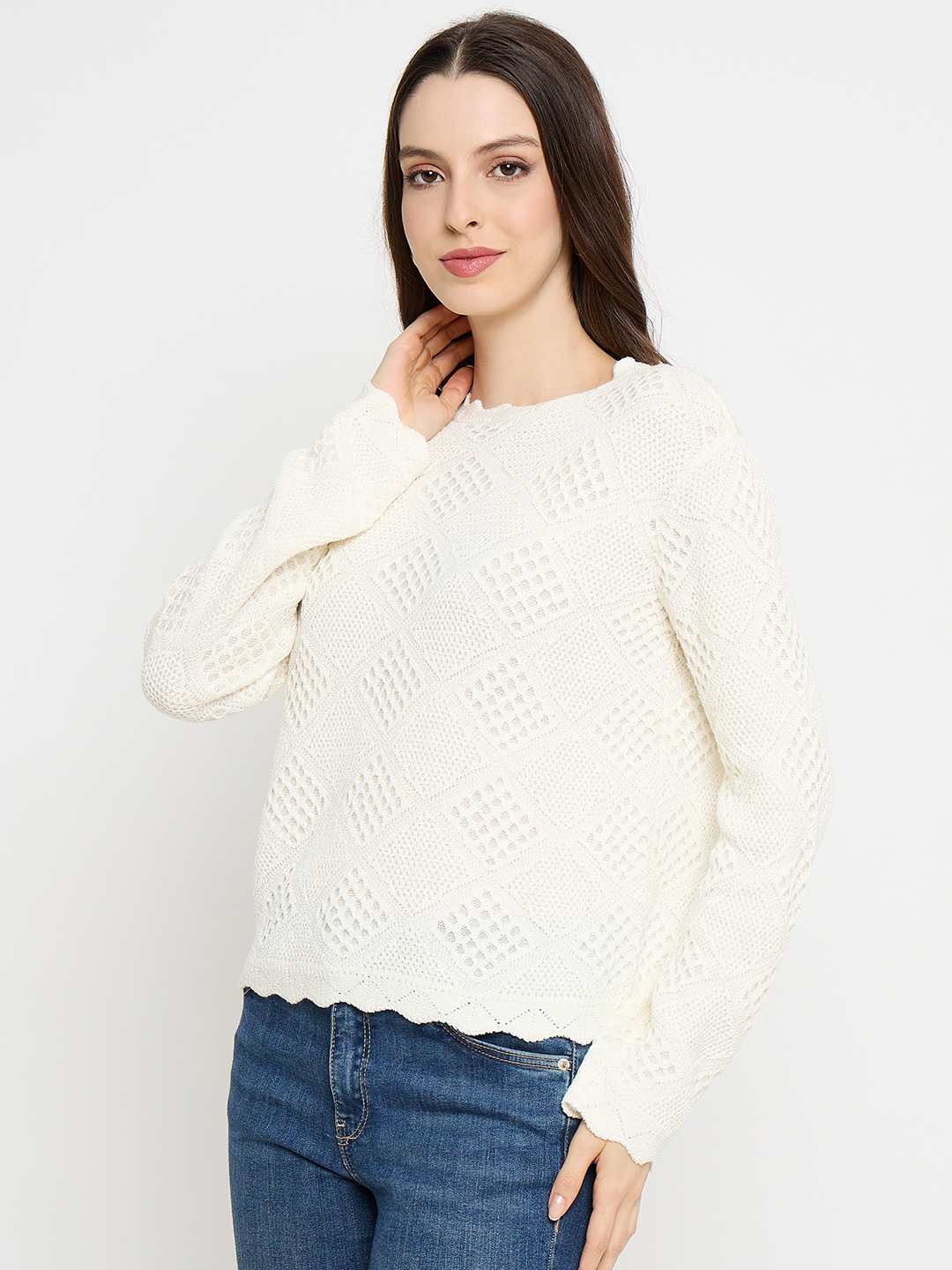 Madame Ladies Western Top F/S M5W16037 1 Off White