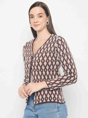 Madame Ladies Western Cardigan M4W70021 045 Wine