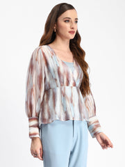 Madame Ladies Western Top F/S M4W18624 266 Sky Blue