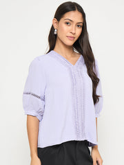Madame Ladies Western Top H/S M5S18731 223 Lilac