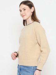 Madame Ladies Western Woolen Top M5W17223 001 Beige