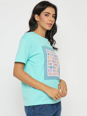 Madame Ladies Western Top H/S M5S11208 043 Aqua