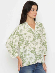Madame Ladies Western Top H/S M5S18837 014 Green