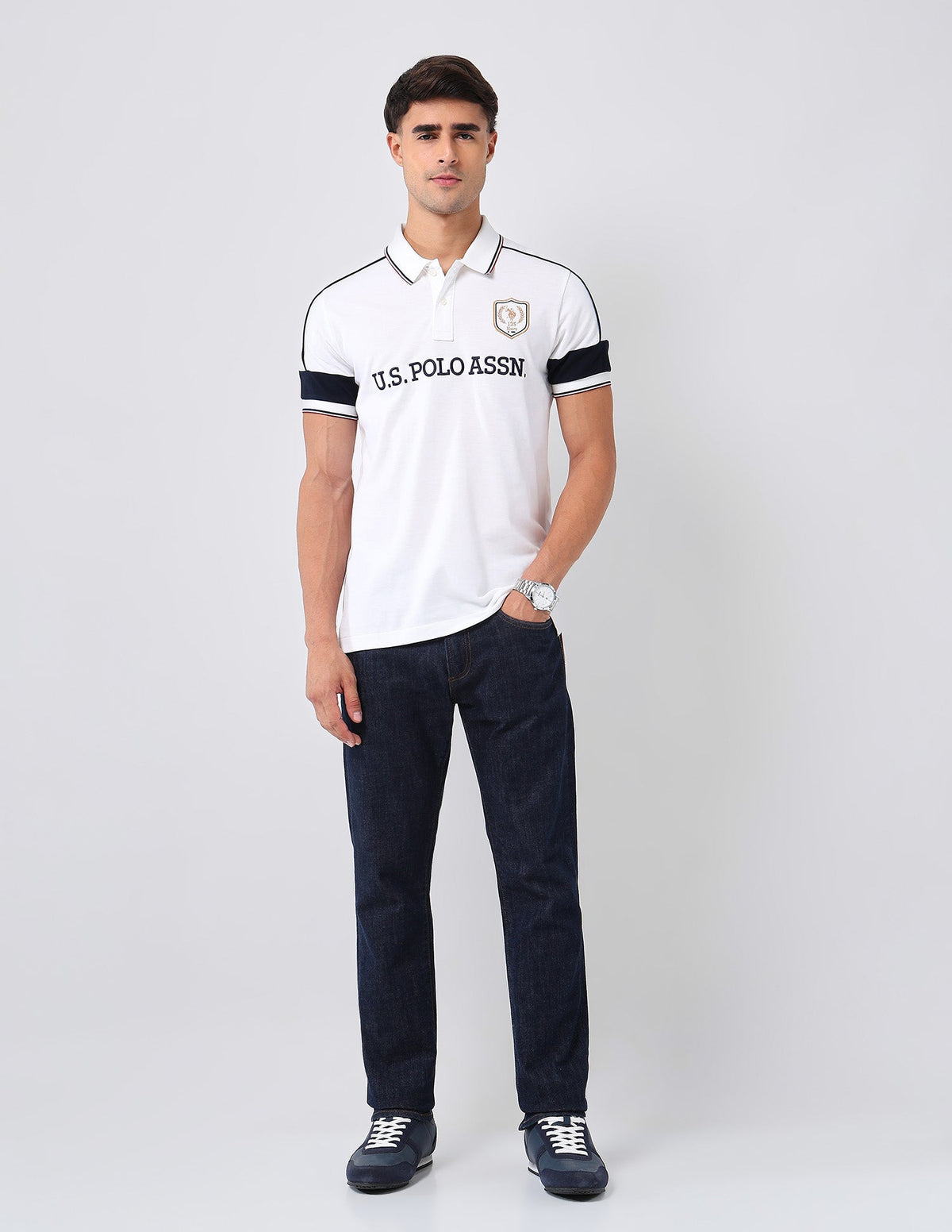 U.S.Polo Mens T-Shirt F/S Ustsh3127 White