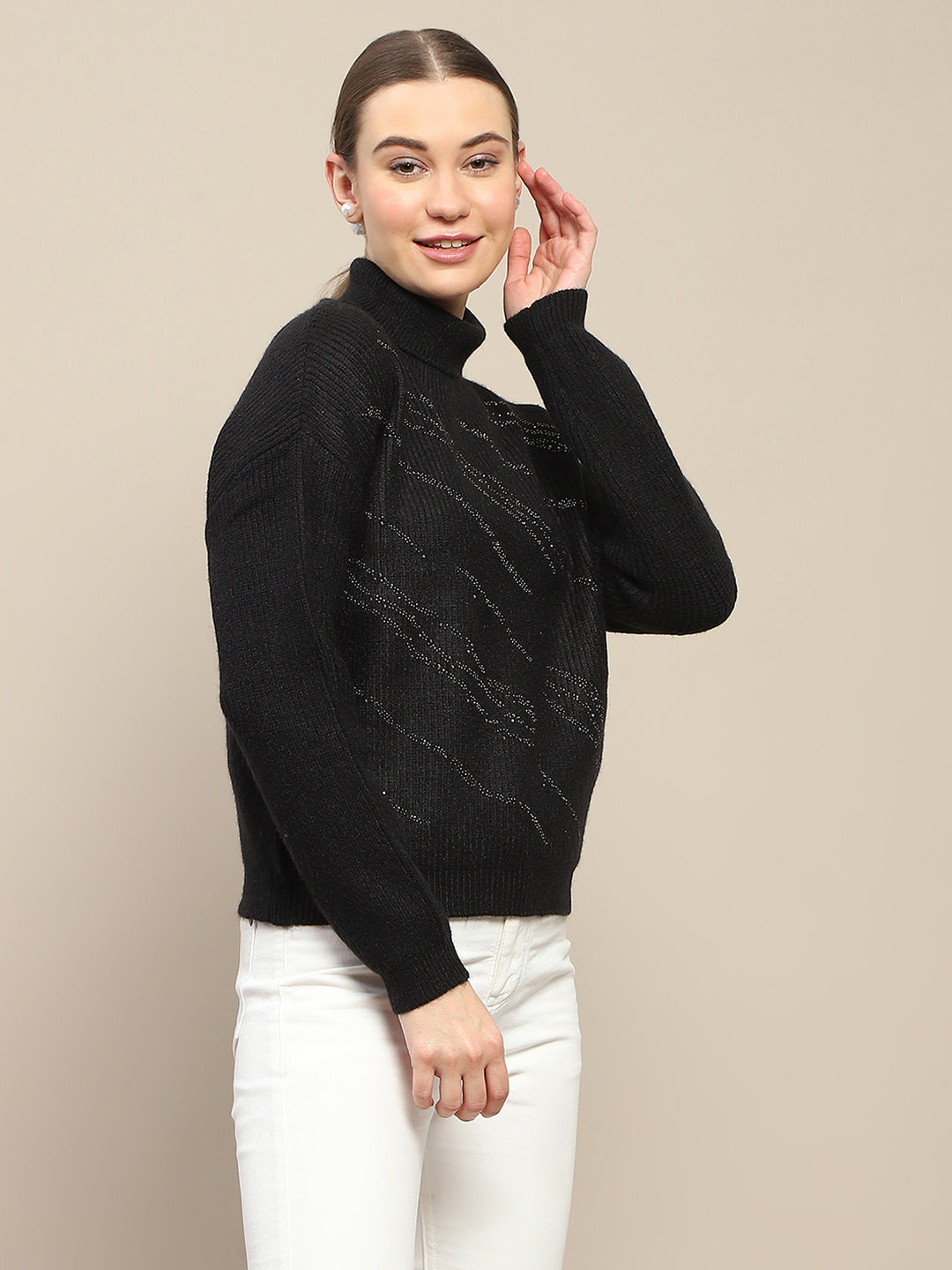 Madame Ladies Western Woolen Top M4W17221 002 Black