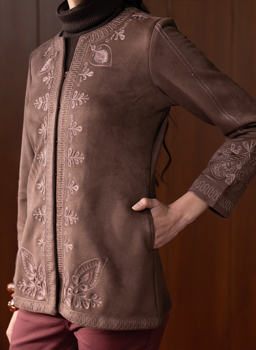 LAKSHITA LADIES WESTERN JACKET F0502 13 BROWN