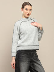 Madame Ladies Western Woolen Top M4W17239 095 Grey