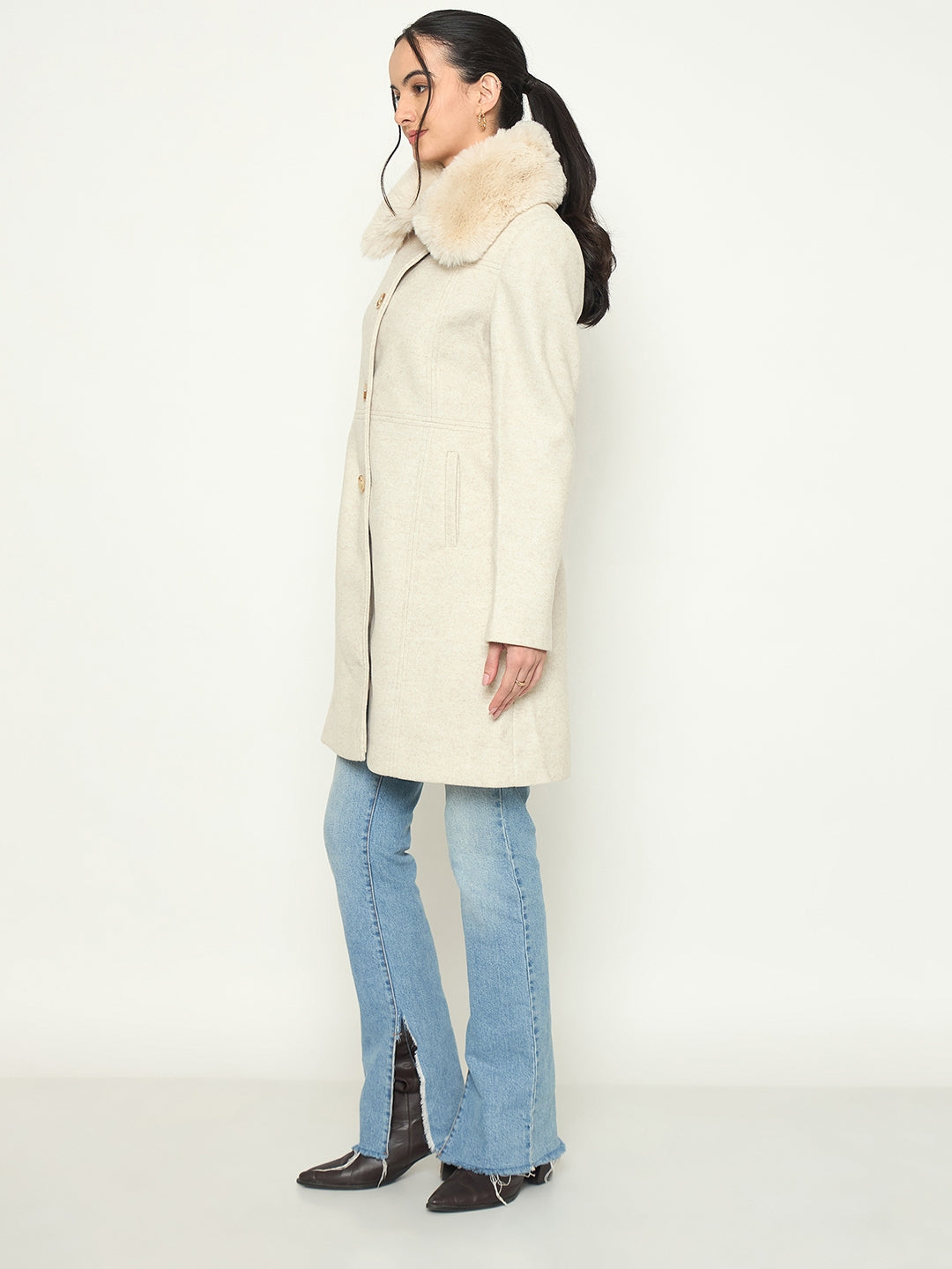 Madame Ladies Western Long Coat M5W20164 001 Beige