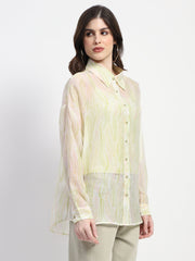 Madame Ladies Western Top H/S M4S18219 305 Lime