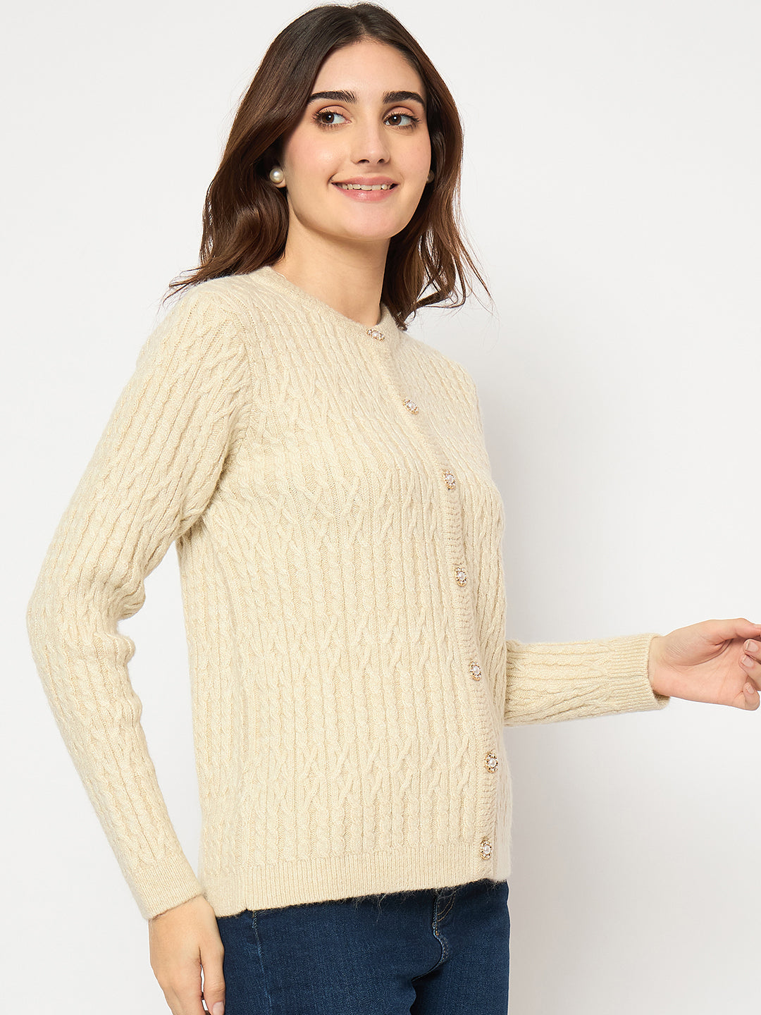 Madame Ladies Western Cardigan M4W70061 001 Beige