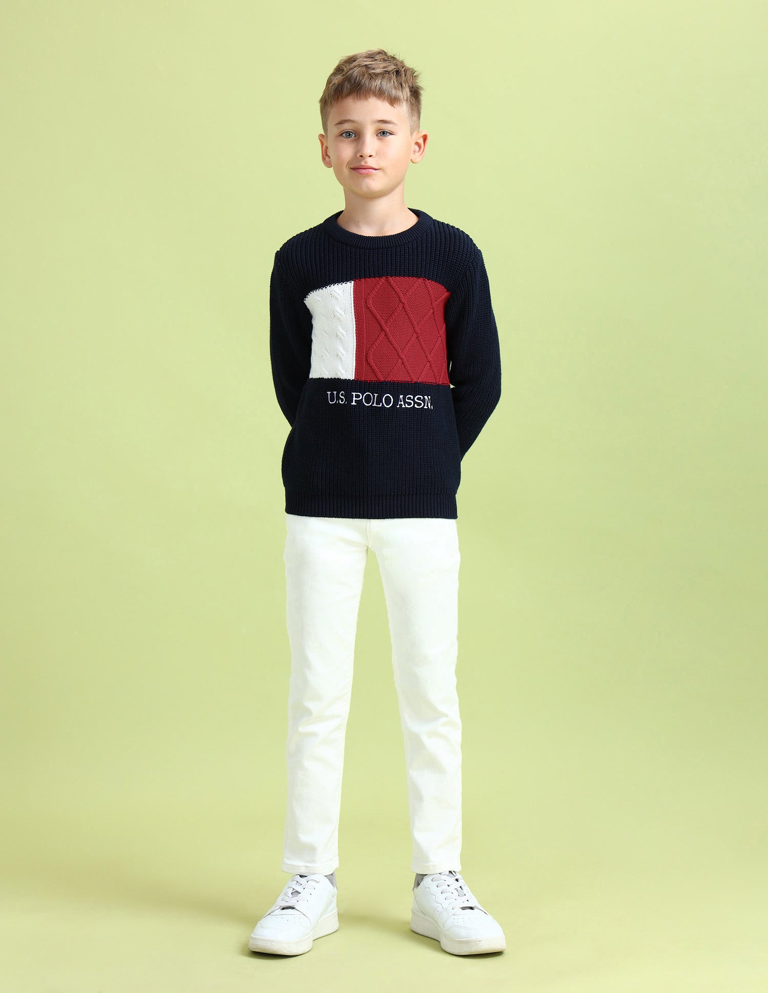 U.S.POLO KIDS BOYS PULLOVER UKSWE0096