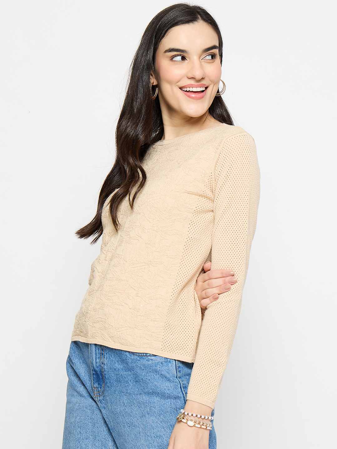 Madame Ladies Western Top F/S M5W16013 001 Beige