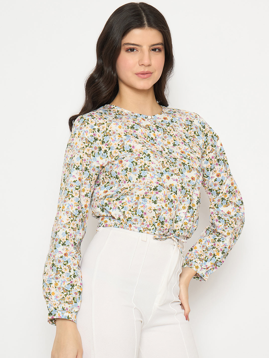 Madame Ladies Western Top H/S M4S18512Pn 106 Multicolour