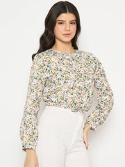 Madame Ladies Western Top H/S M4S18512Pn 106 Multicolour