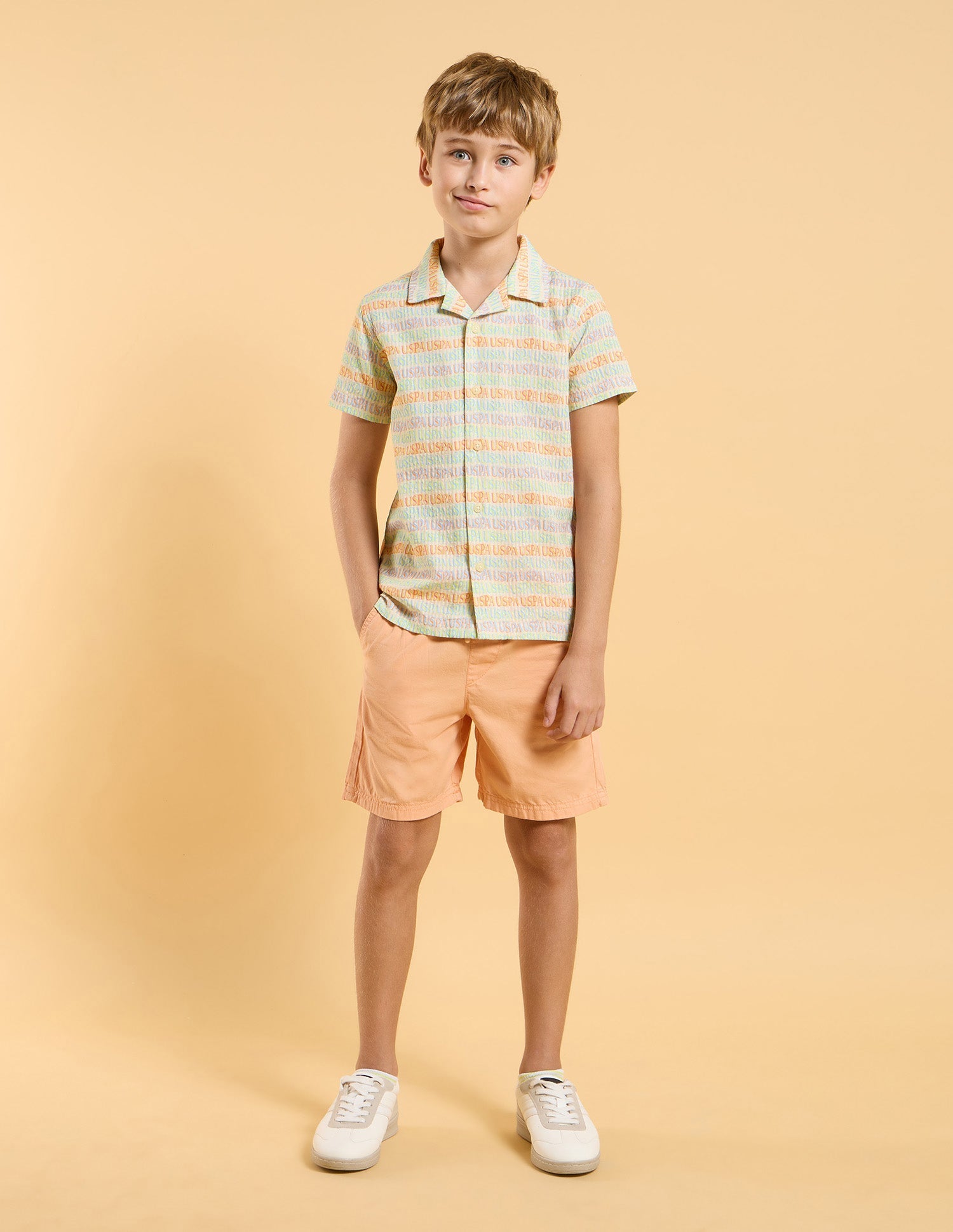 U.S.POLO KIDS BOYS SHIRT H/S UKSHT1342