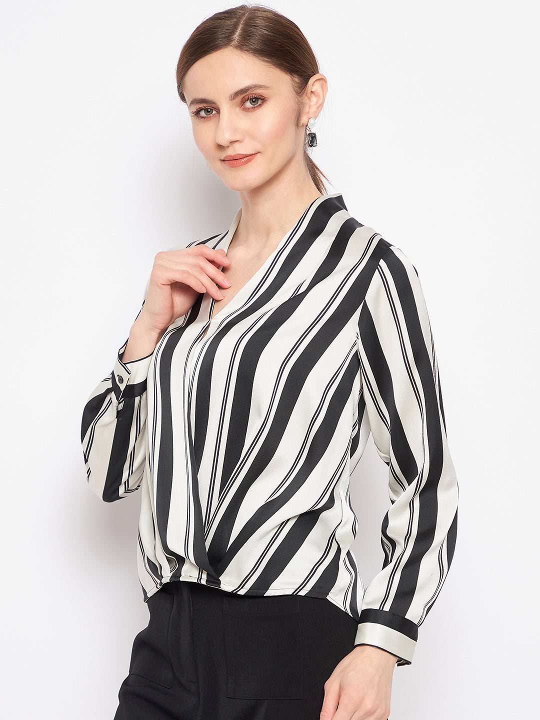 Madame Striped Black Shirt