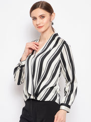 Madame Striped Black Shirt