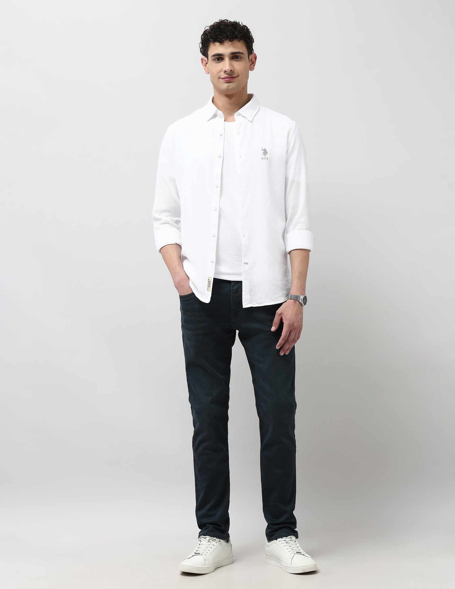 U.S.Polo Mens Casual Shirt F/S Udsht1927 Udsht1927