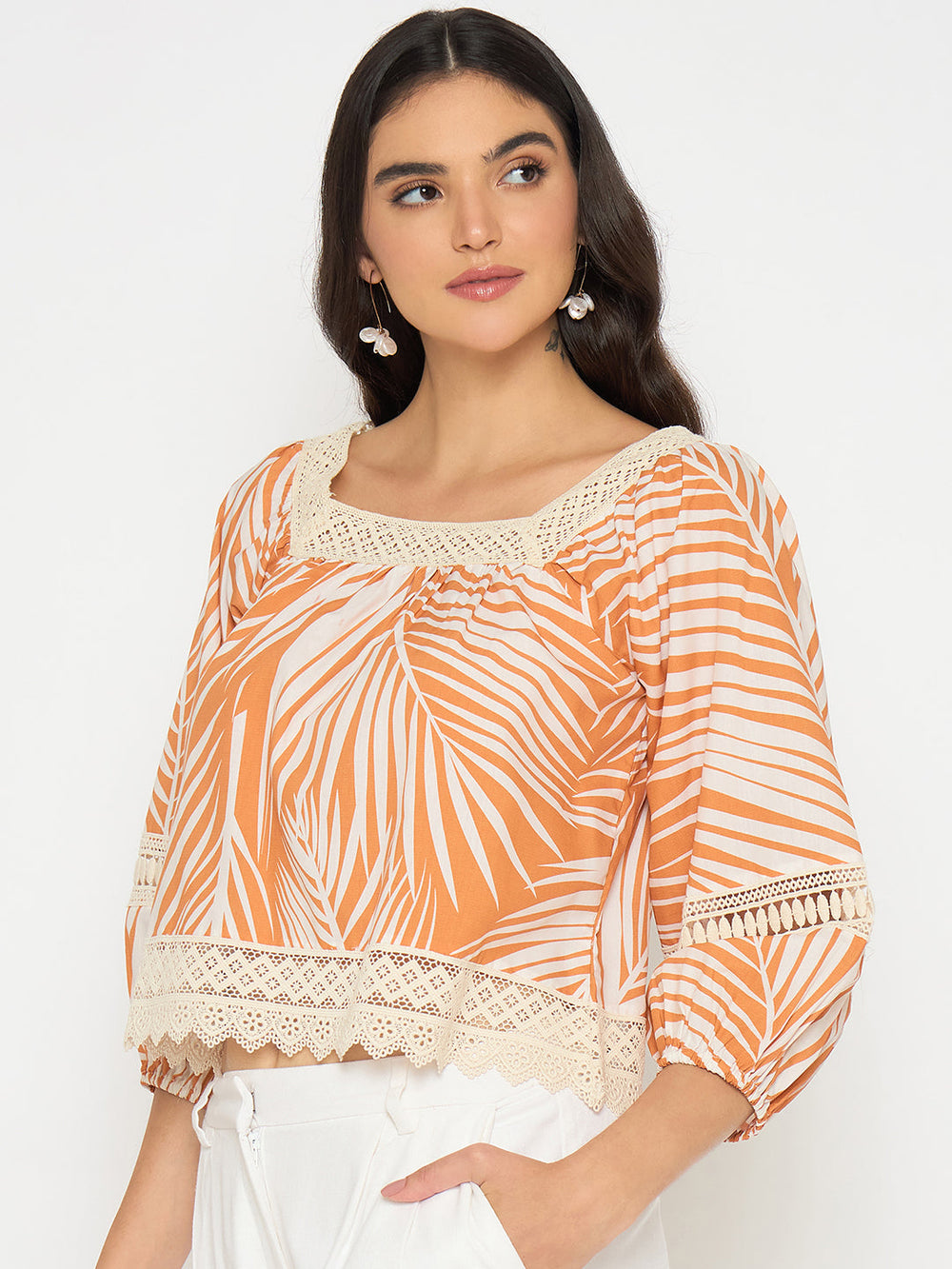 Madame Ladies Western Top F/S M5S18621 841 Warm Amber - Goyalsons ShopMax