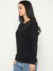 Madame Ladies Western Sweat Shirt M5W22031 002 Black