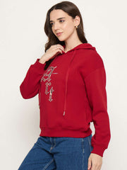 Madame Ladies Western Sweat Shirt M5W22425 1126 Mehroon