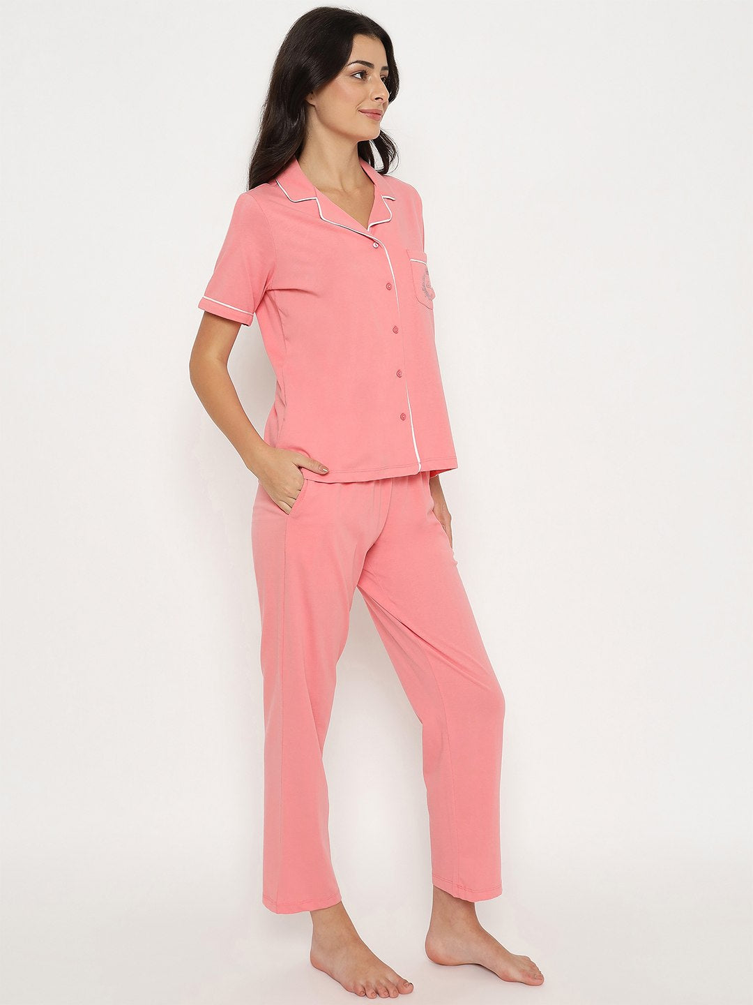 M-Secret Ladies Western Night Suit H/S S5S30055 999 Coral