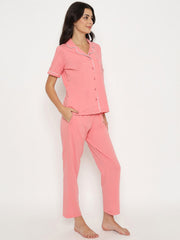 M-Secret Ladies Western Night Suit H/S S5S30055 999 Coral