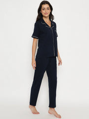 M-Secret Ladies Western Night Suit H/S S5S30055 026 Navy