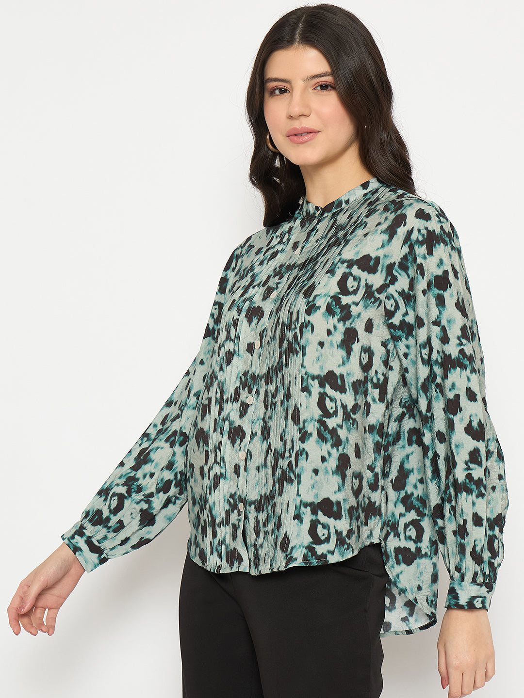 Madame Ladies Western Top H/S M4W18825 014 Green