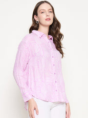Madame Ladies Western Shirt F/S M4W18232 032 Purple