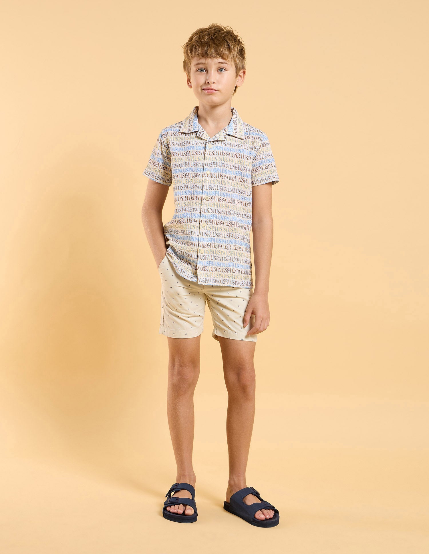 U.S.POLO KIDS BOYS SHIRT H/S UKSHT1343