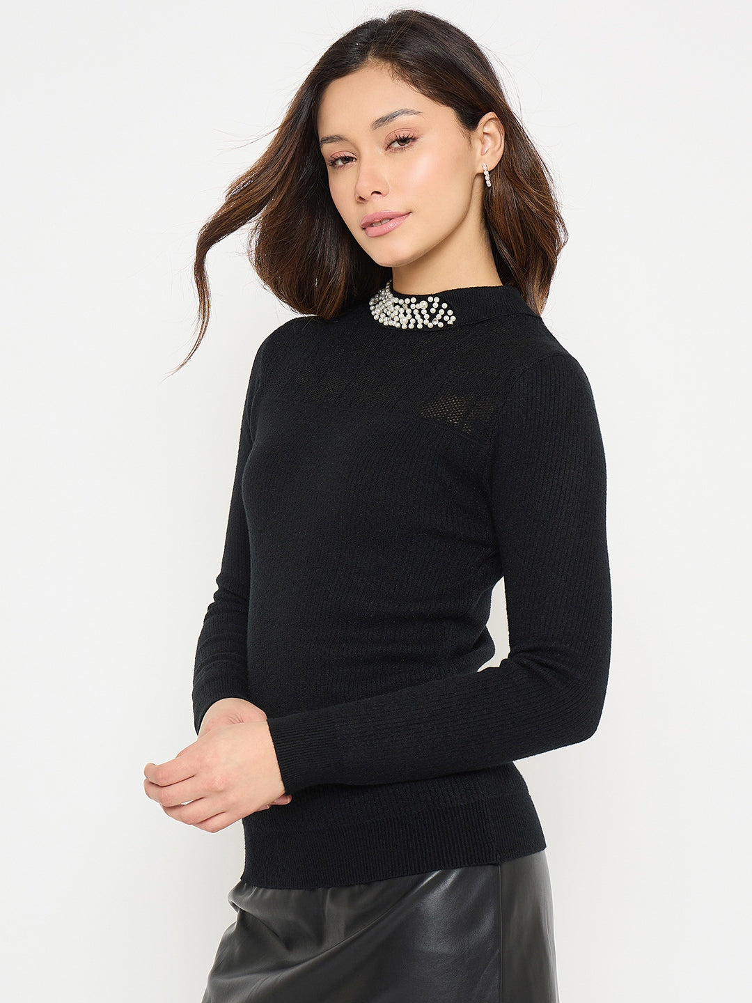 Madame Ladies Western Woolen Top M5W17054 002 Black
