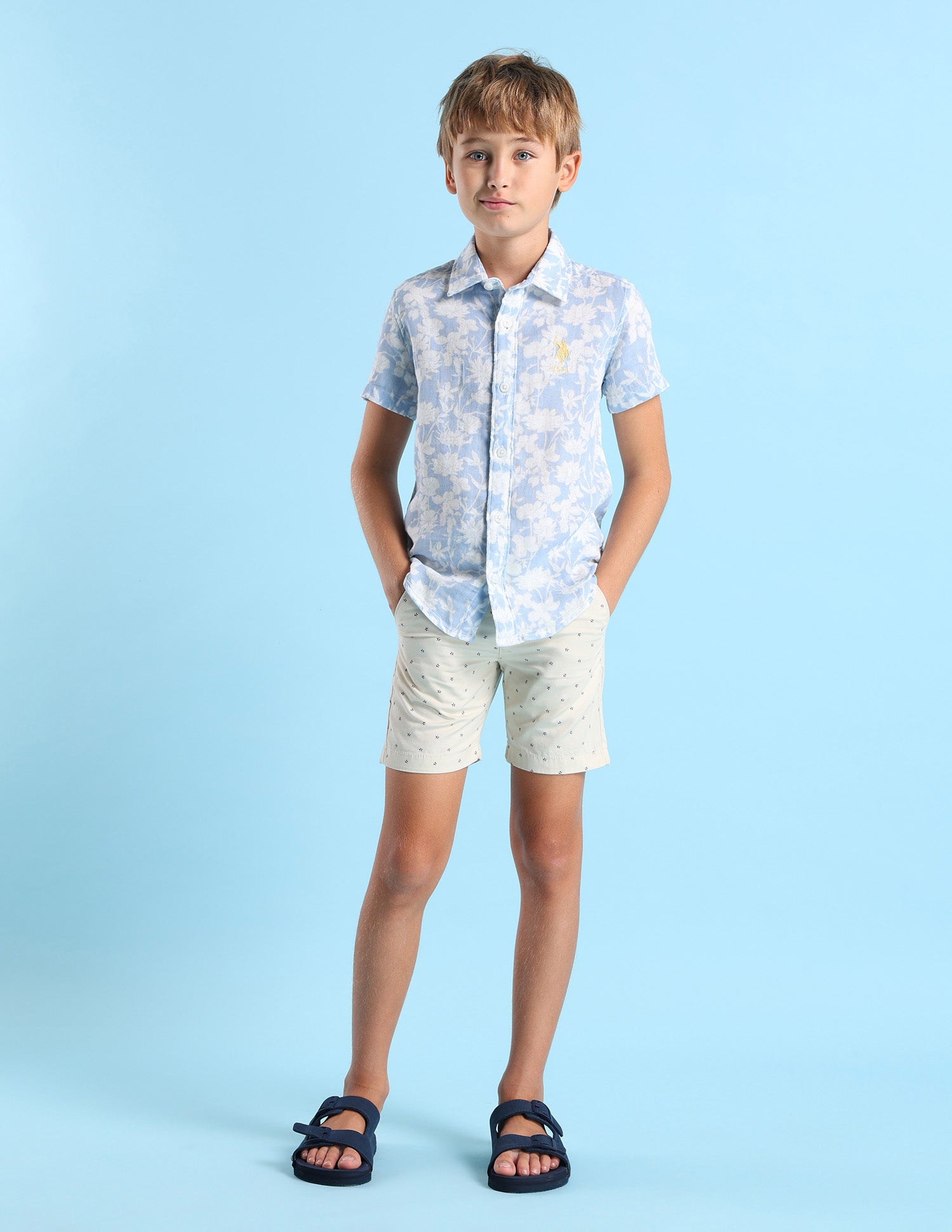 U.S.POLO KIDS BOYS SHIRT H/S UKSHT1332