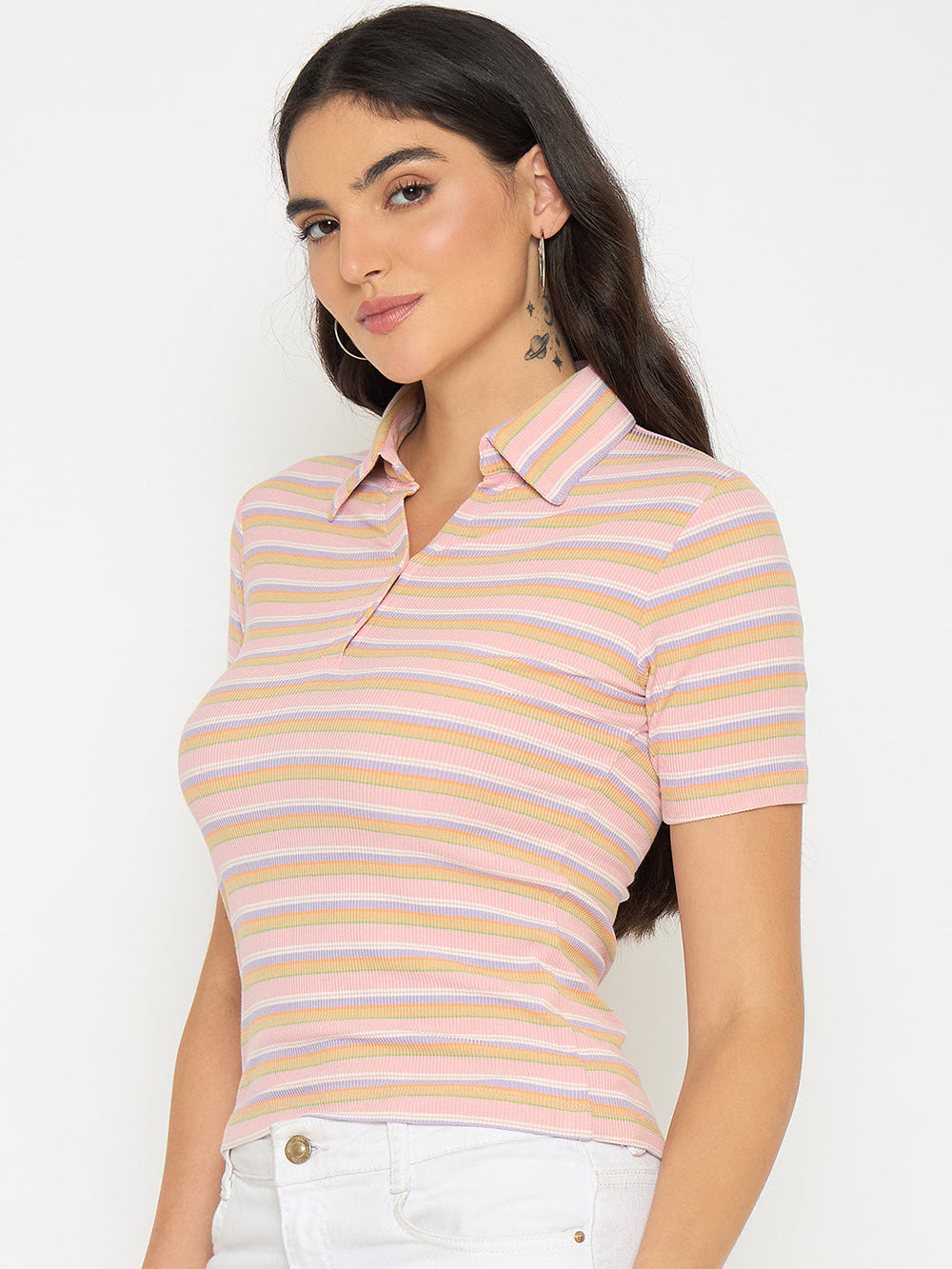 Madame Ladies Western Top H/S M5S11004 031 Pink - Goyalsons ShopMax