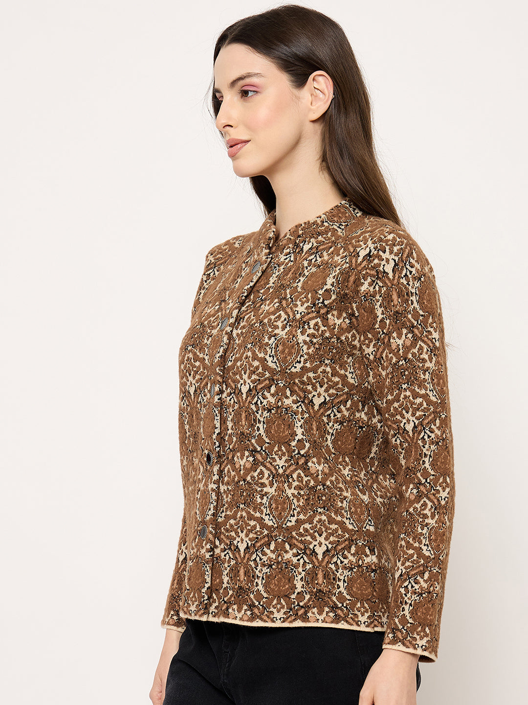 Madame Ladies Western Cardigan M5W70048 004 Brown