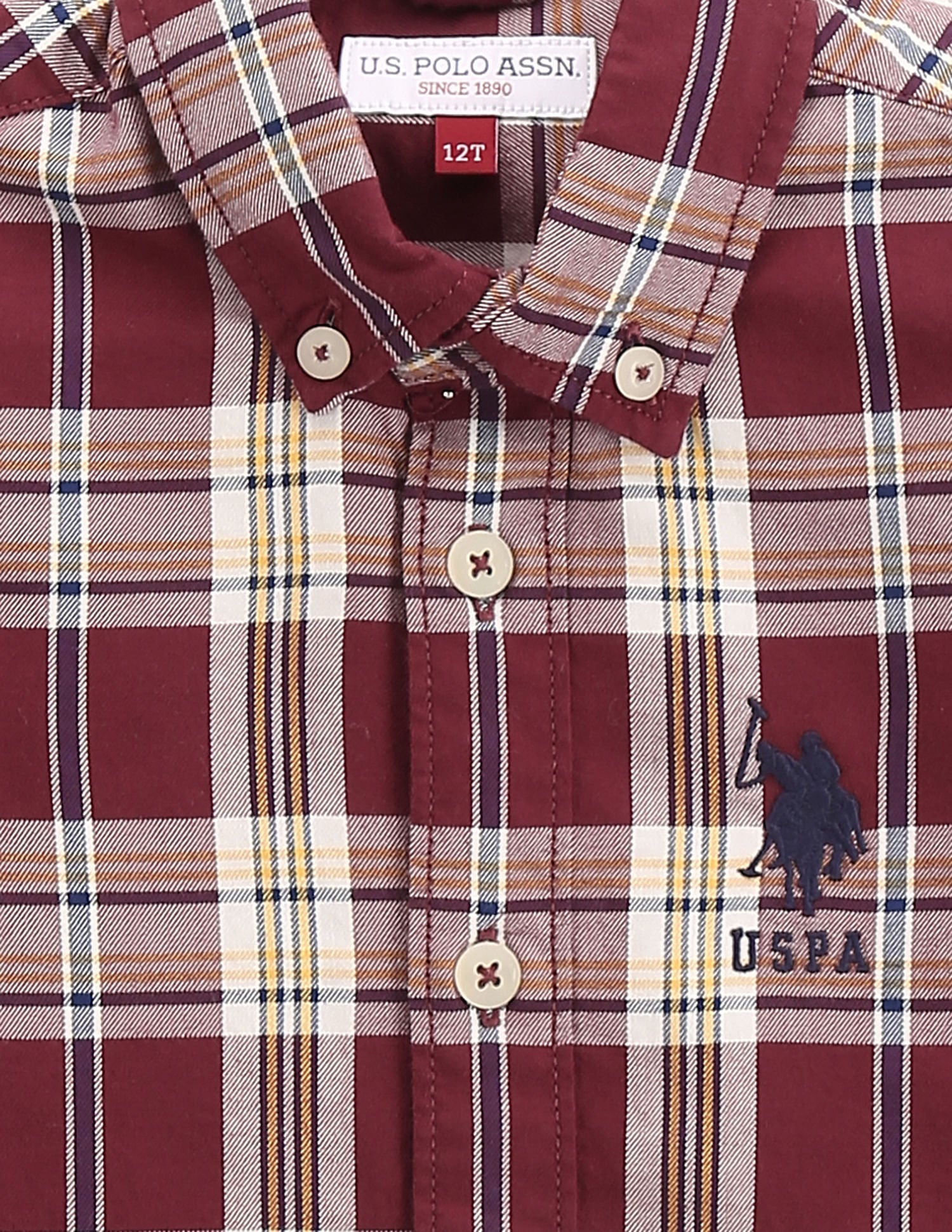U.S.POLO KIDS BOYS SHIRT F/S UKSHT1010