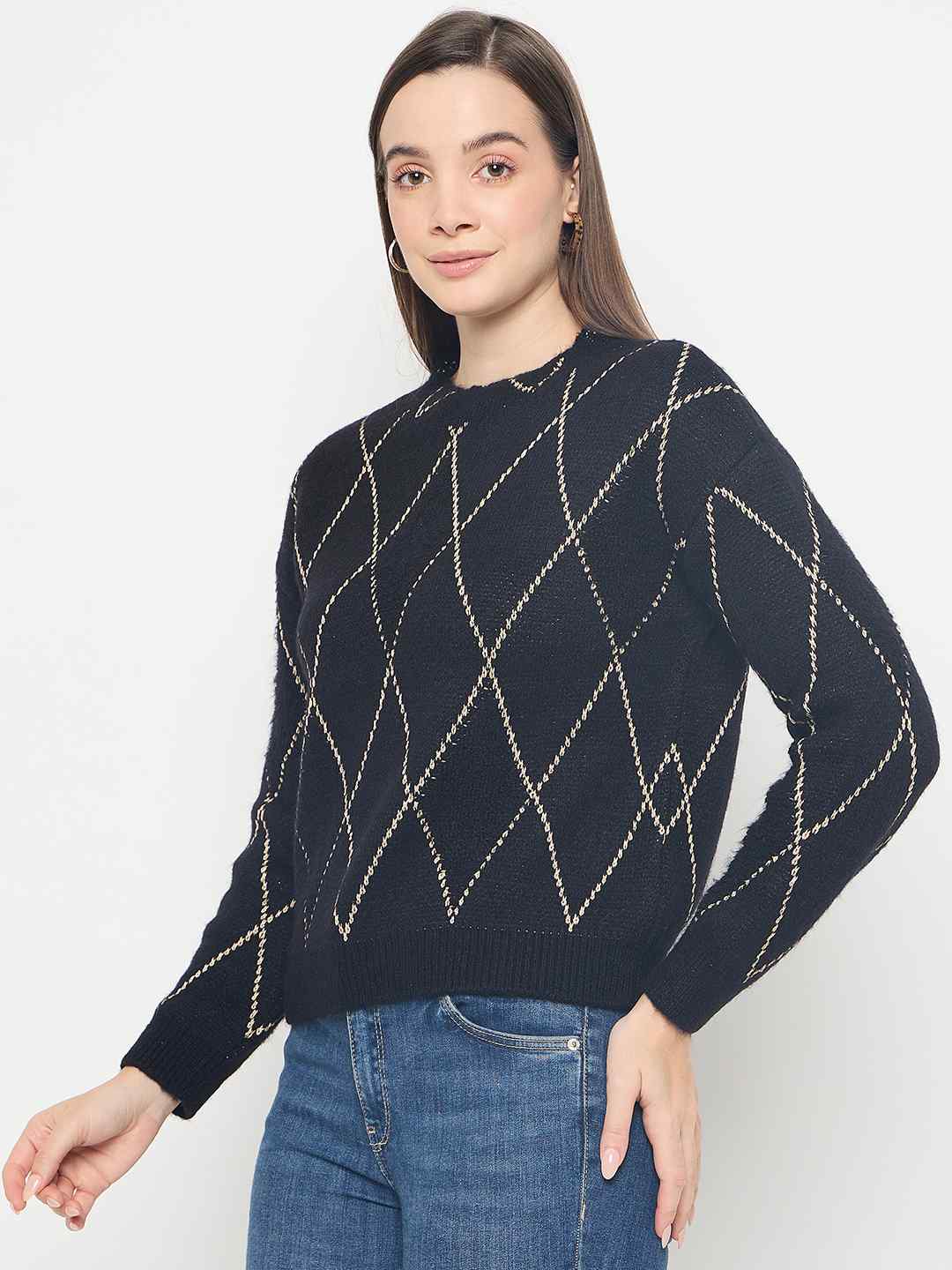 Madame Ladies Western Woolen Top M5W17164 002 Black