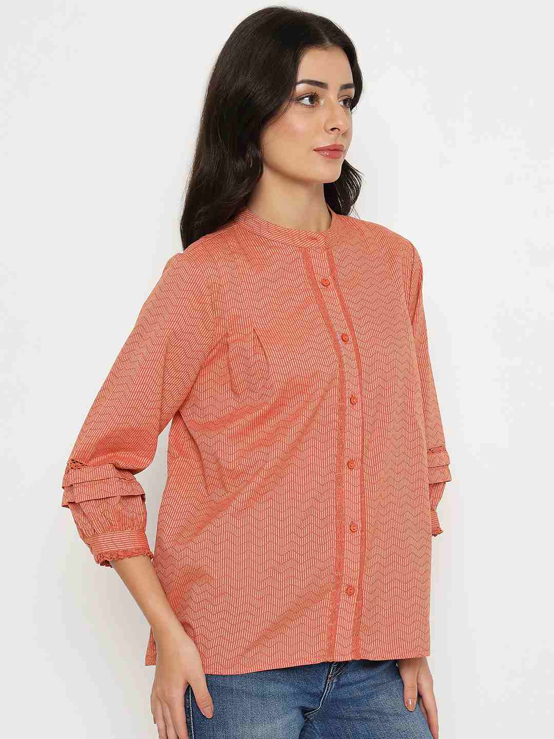 Madame Ladies Western Top H/S M5S18834 035 Rust