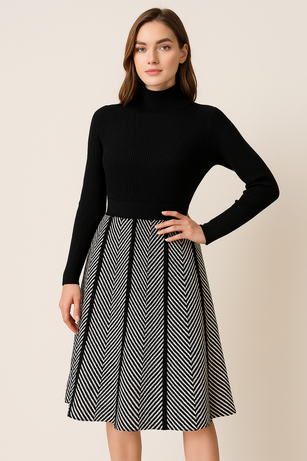 Lyte Club Ladies Western Midi O1356-75480 Black