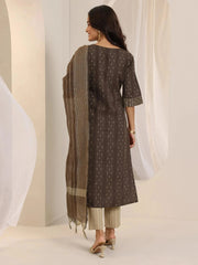 LIBAS LADIES WESTERN KURTI 3PCS SET 400574 BROWN