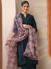 LIBAS LADIES WESTERN KURTI 3PCS SET 400691 TEAL
